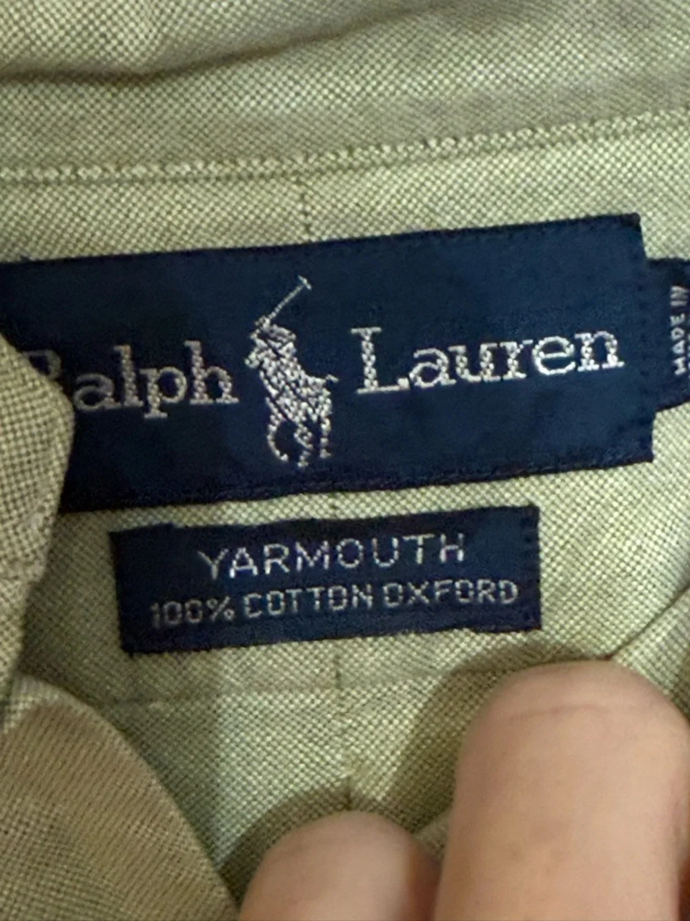 Ralph Lauren Light Sage Green  Button-Down Shirt Men’s XL or 17.5 by 34/35 - Picture 3 of 5